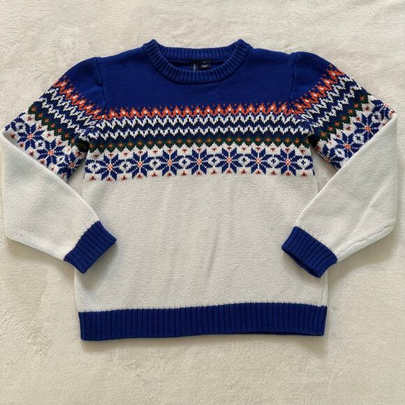 Janie and Jack Fair Isle Sweater sz 6 - Picture 3 of 11